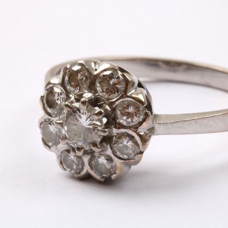 RING VITGULD DIAM TOT 0,91CT (MITTSTEN CA 0,30CT) 19,25MM, SVENSKA STÄMPLAR