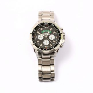 HERRUR CE 6/8 II KROKODIL #1016 QUARTZ, BATTERI SLUT GRÖN FÄRG BORTSLITEN, 45MM